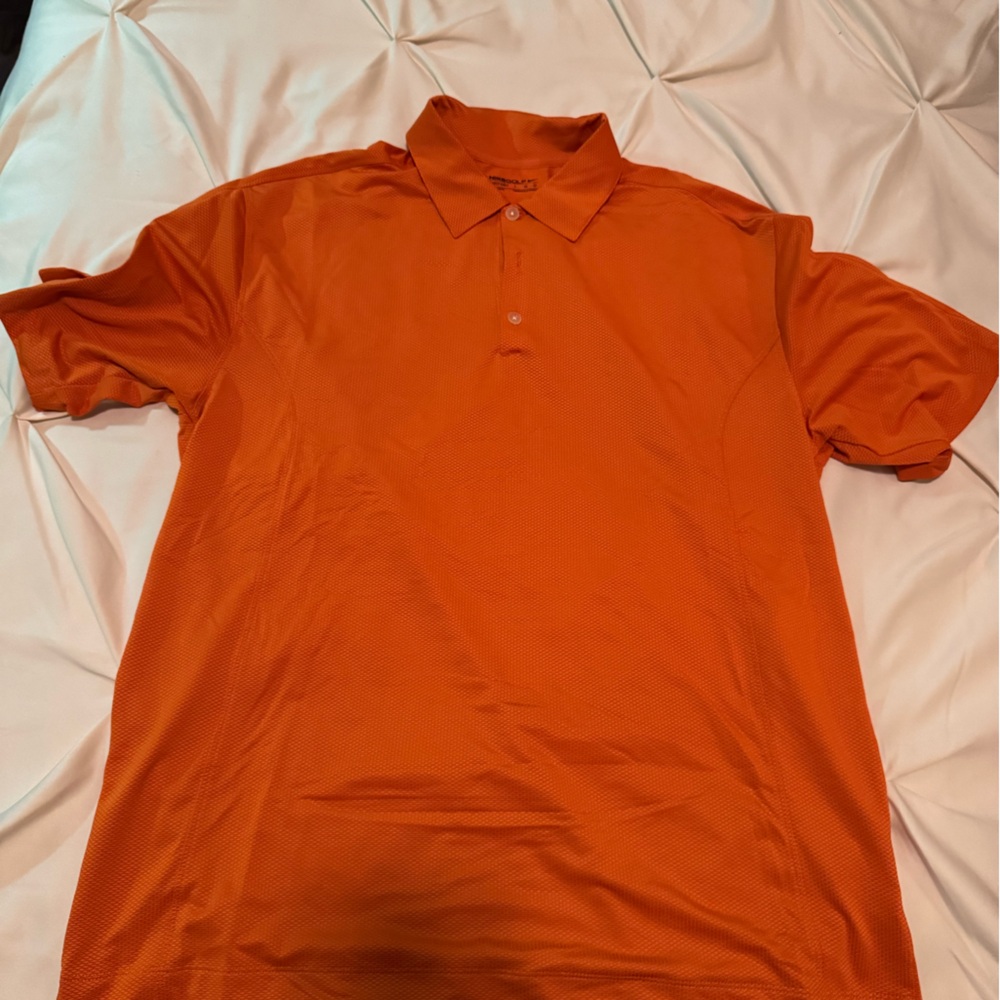 Men's Nike Golf Dri-Fit Orange Polo Shirt